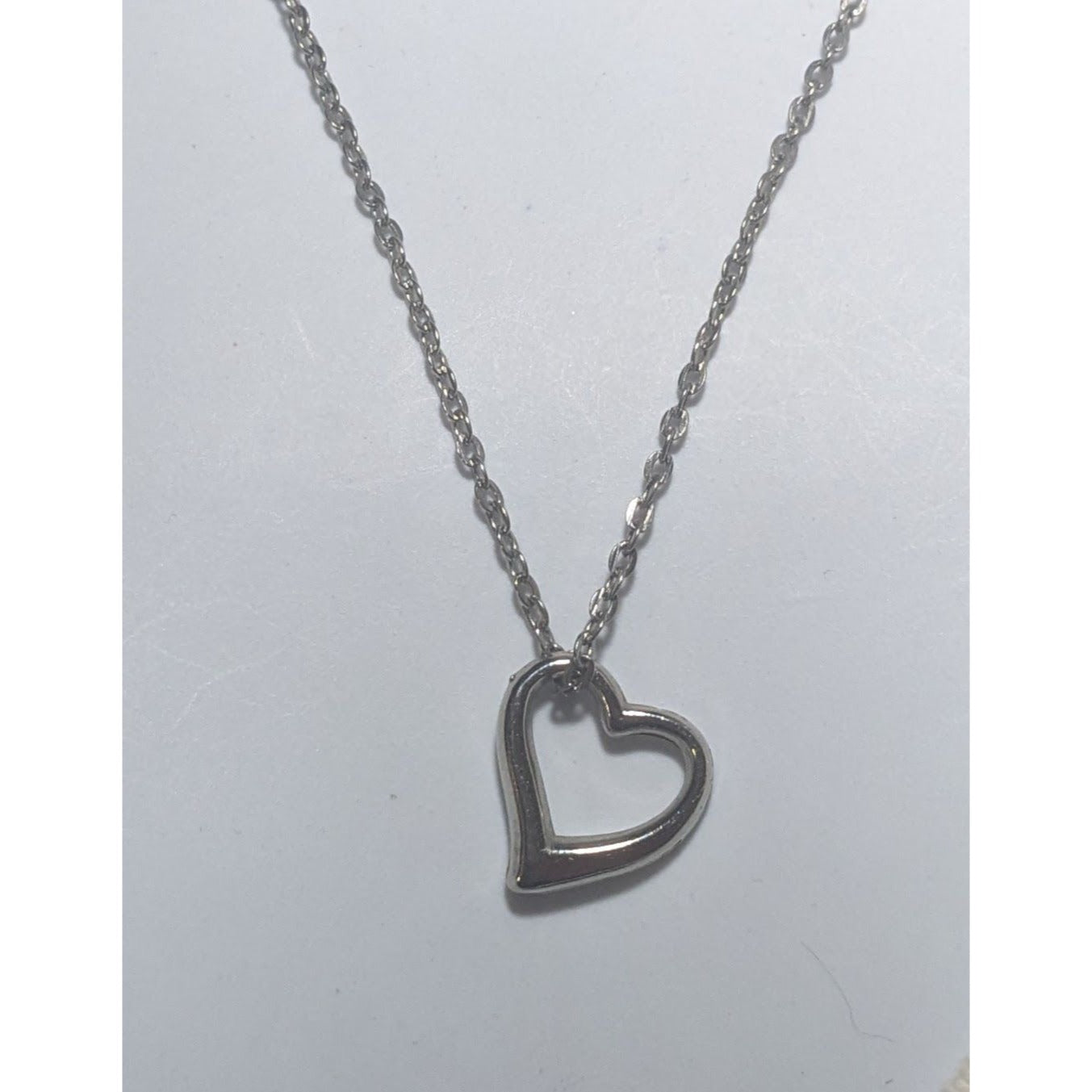 Silver Open Heart Necklace