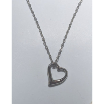 Silver Open Heart Necklace