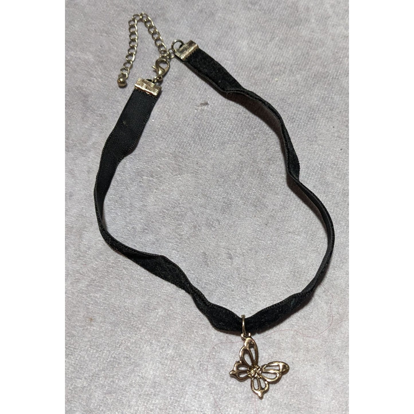 90s Velvet Butterfly Choker