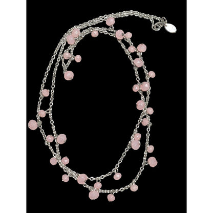 Charming Charlie Pink And Silver Necklace