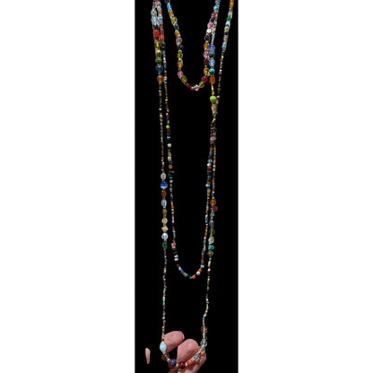 Multilayer Rainbow Glass Necklace