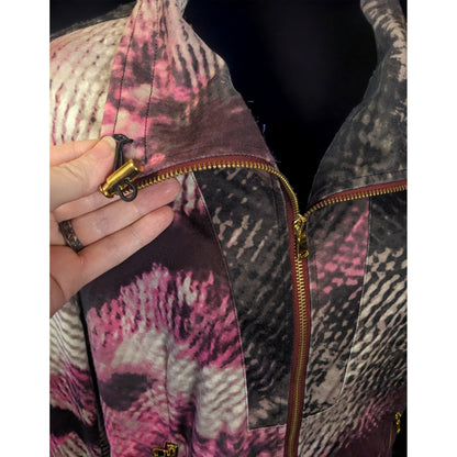 Erin London Pink And Black Snake Print Jacket