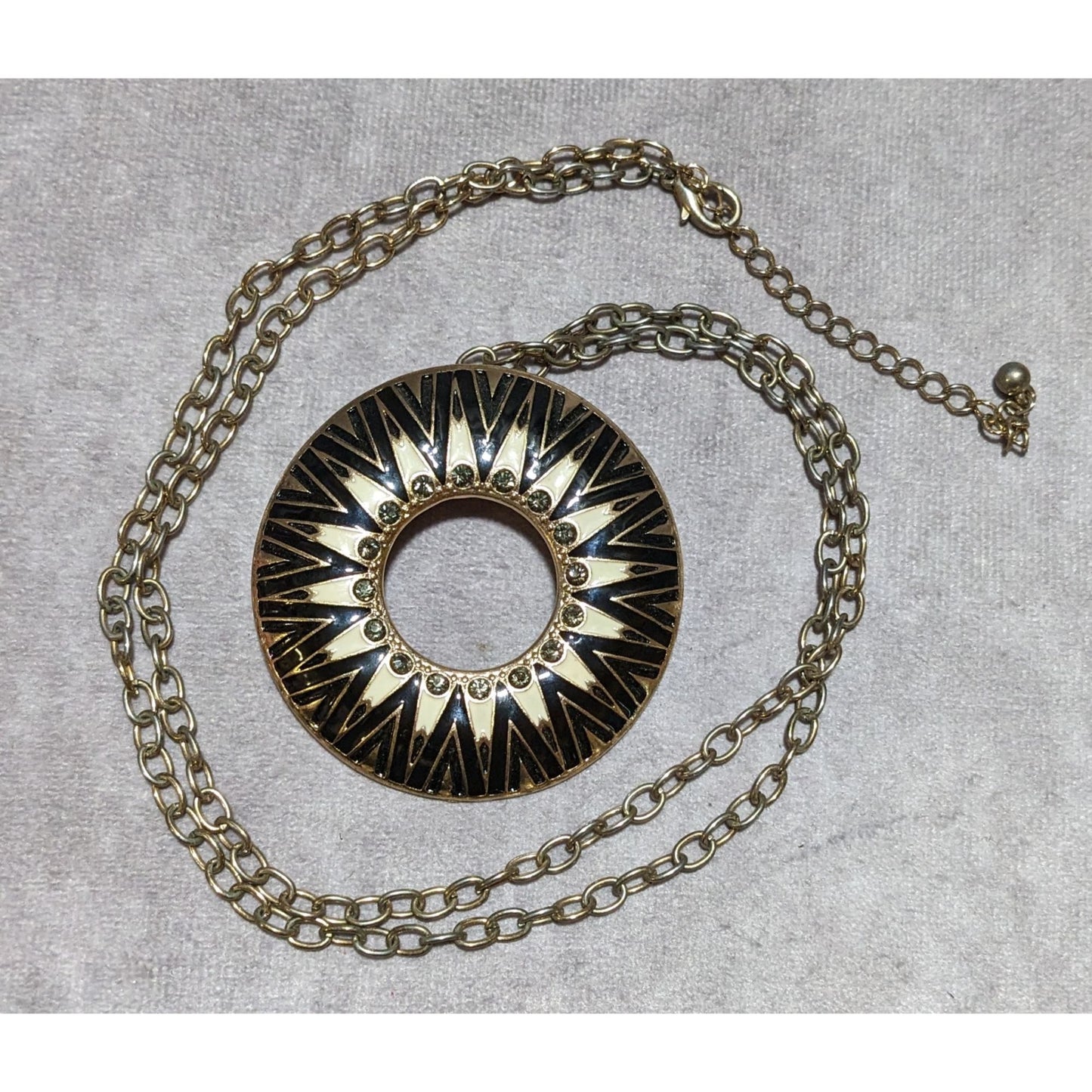 Vintage Boho Chic Sunburst Pendant Necklace