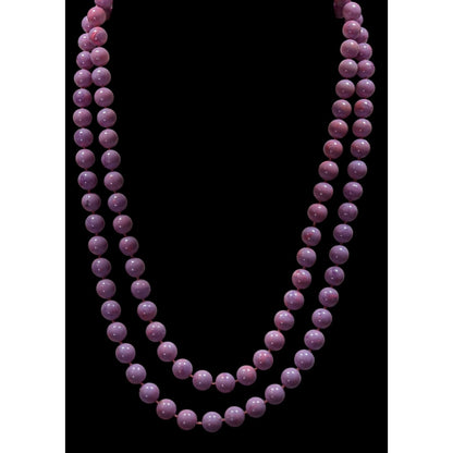 Vintage Midcentury Purple And Pink Swirl Layered Necklace