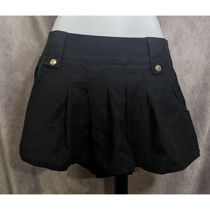 Vintage Y2K Gothic Super Low Fat Pleated Skirt With Pockets