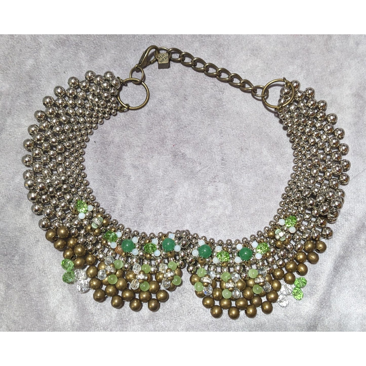 Pam Hiran Vintage 90s Beaded Bib Necklace