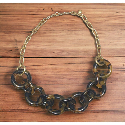 Vintage JCrew Tortoise Link Necklace