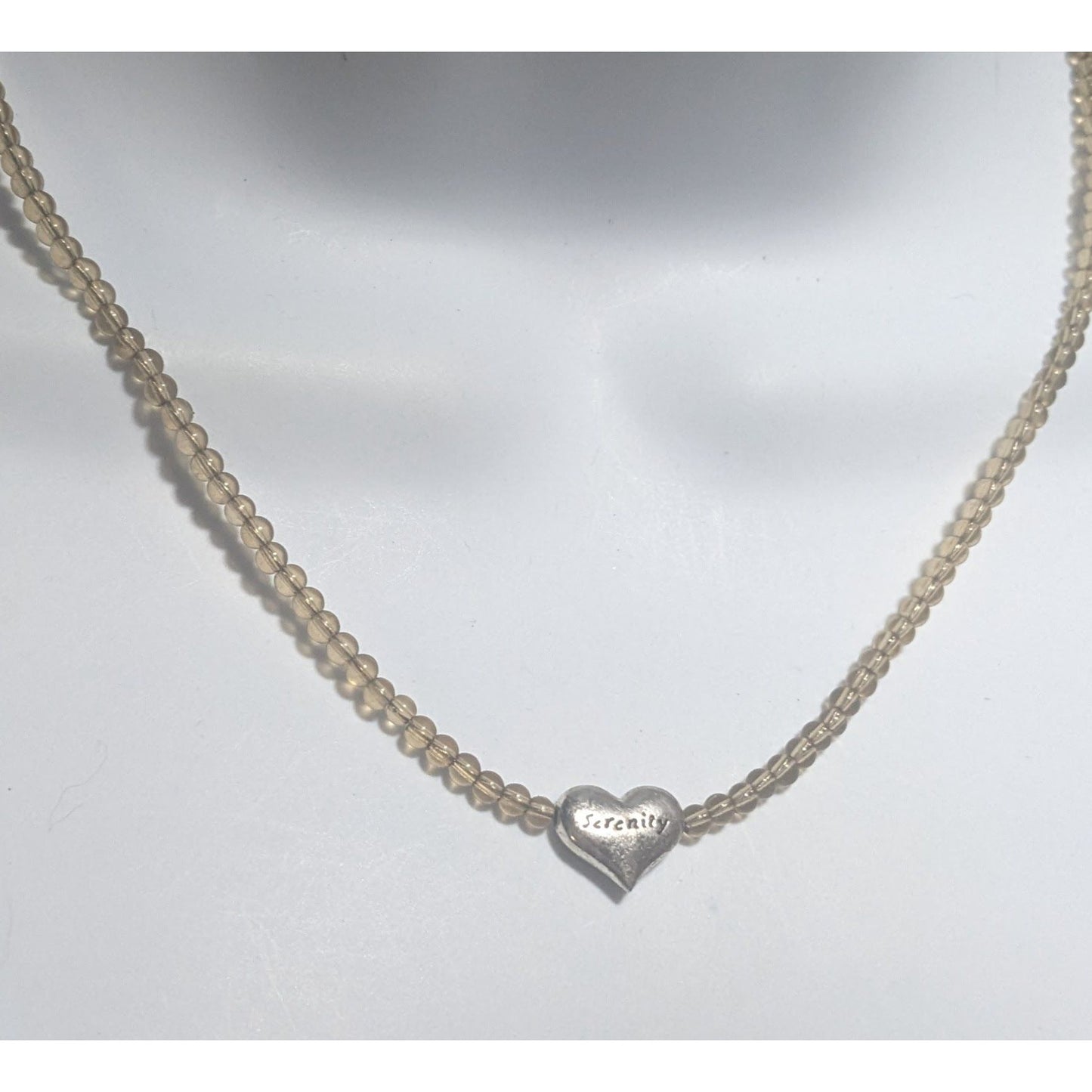 Beaded Heart Serenity Necklace