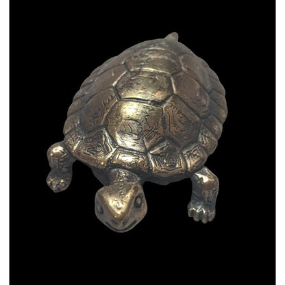 Vintage Honeck Brass Turtle Figurine