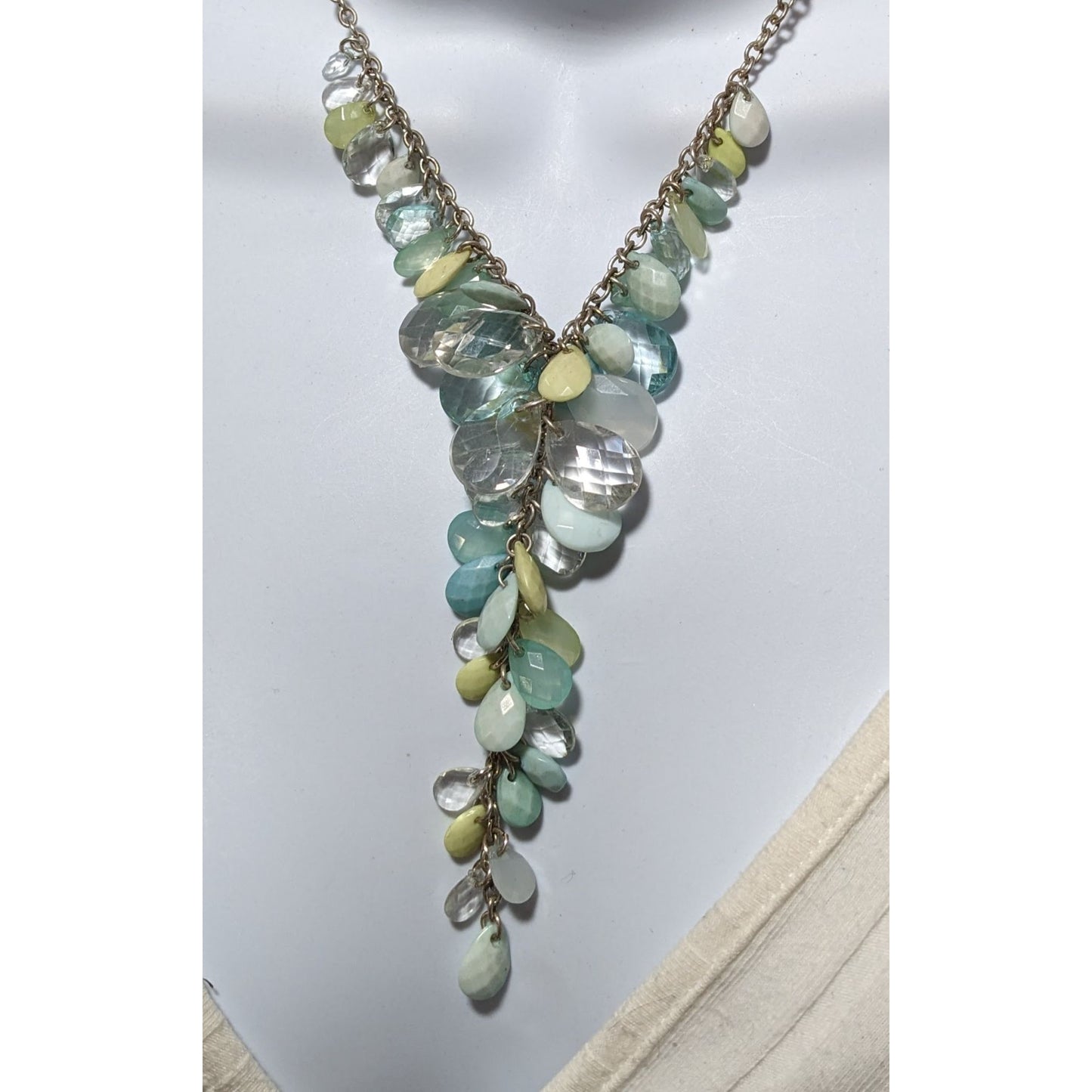 You And I Pastel Gemmed Lariat Necklace