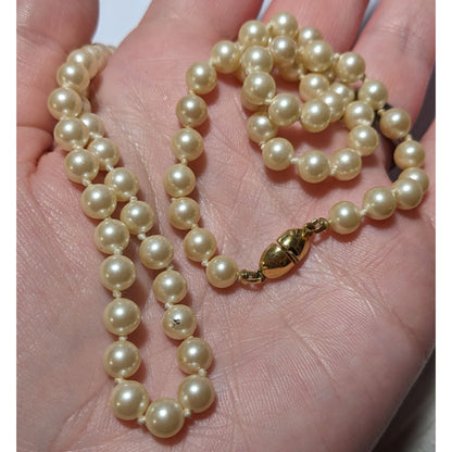 Vintage Glam Monet Beaded Faux Pearl Necklace