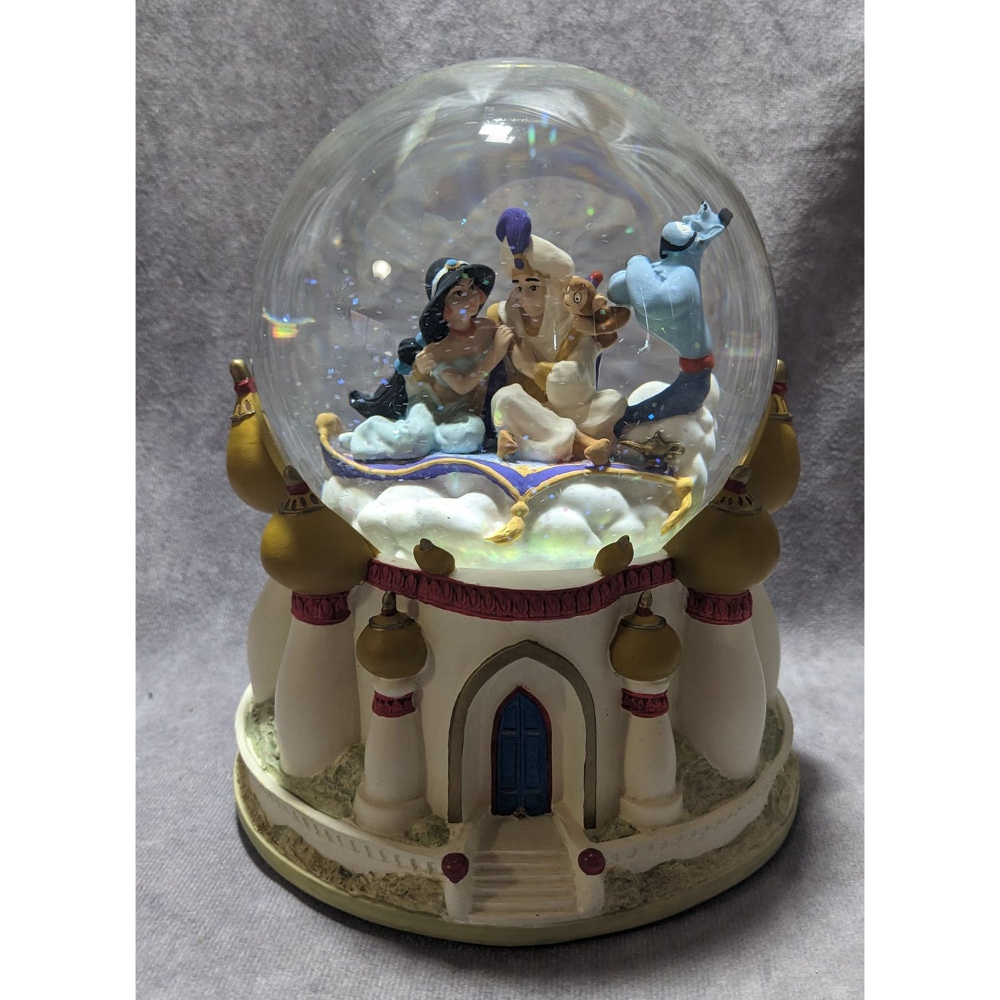 Vintage Aladdin Music Box Snow Globe