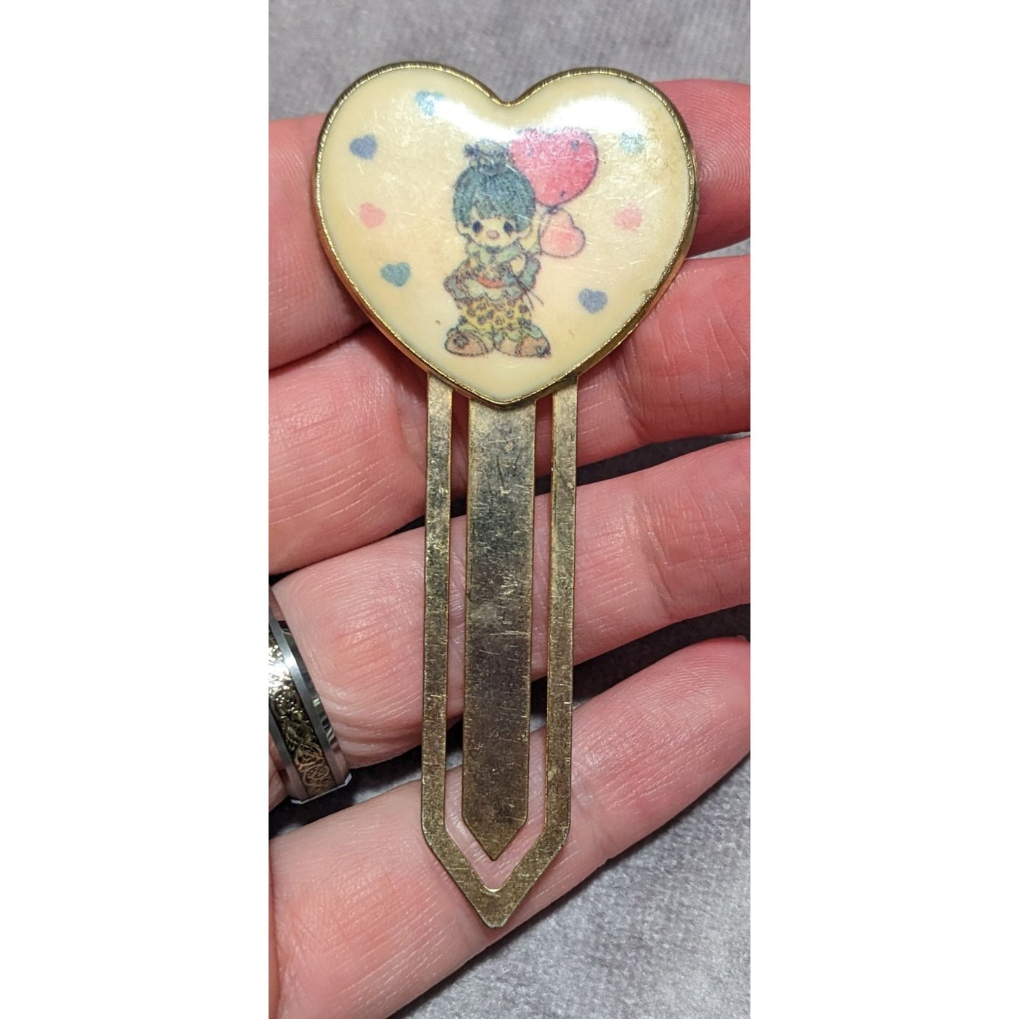 Vintage Precious Moments Heart Clown Bookmark