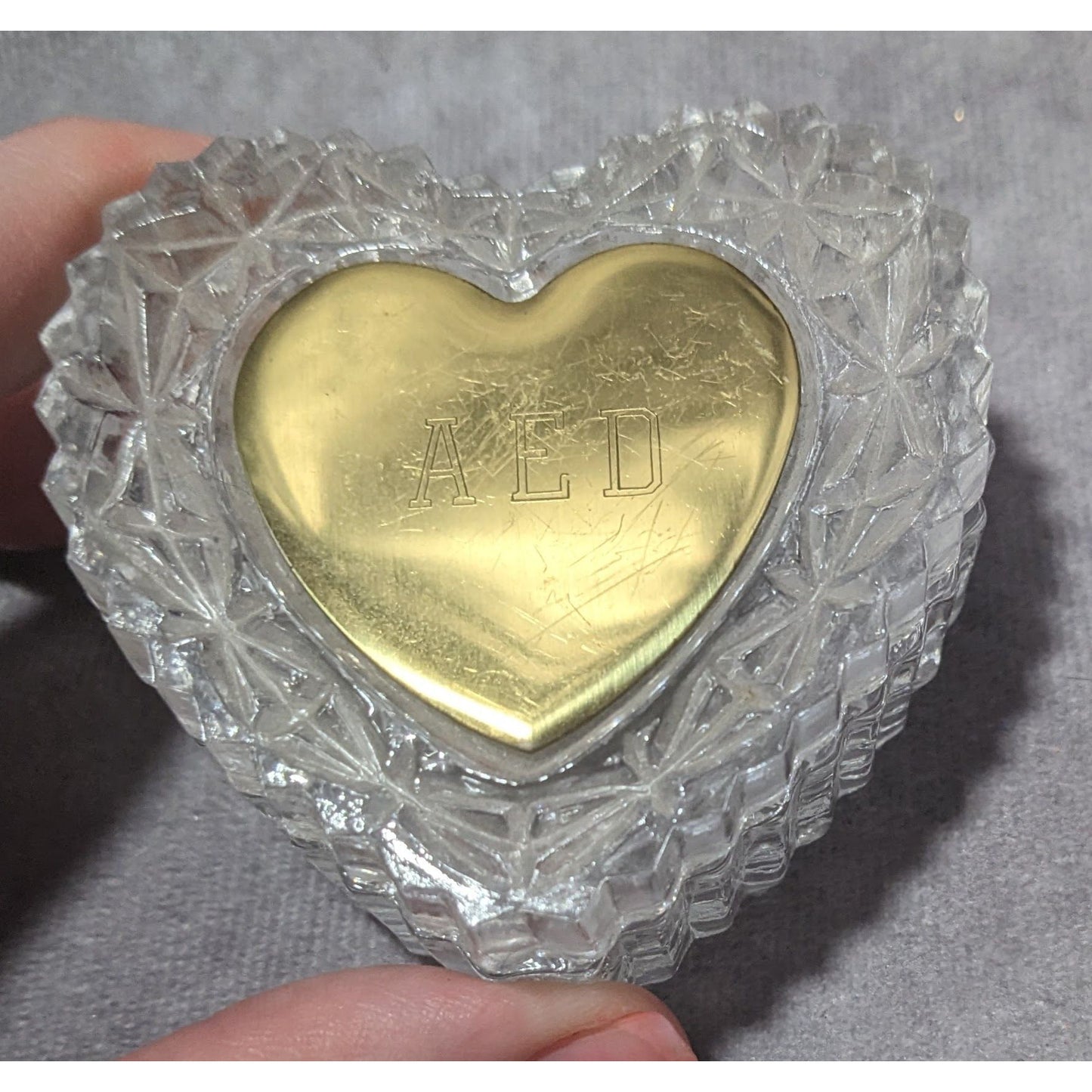 Crystal Heart Trinket Box