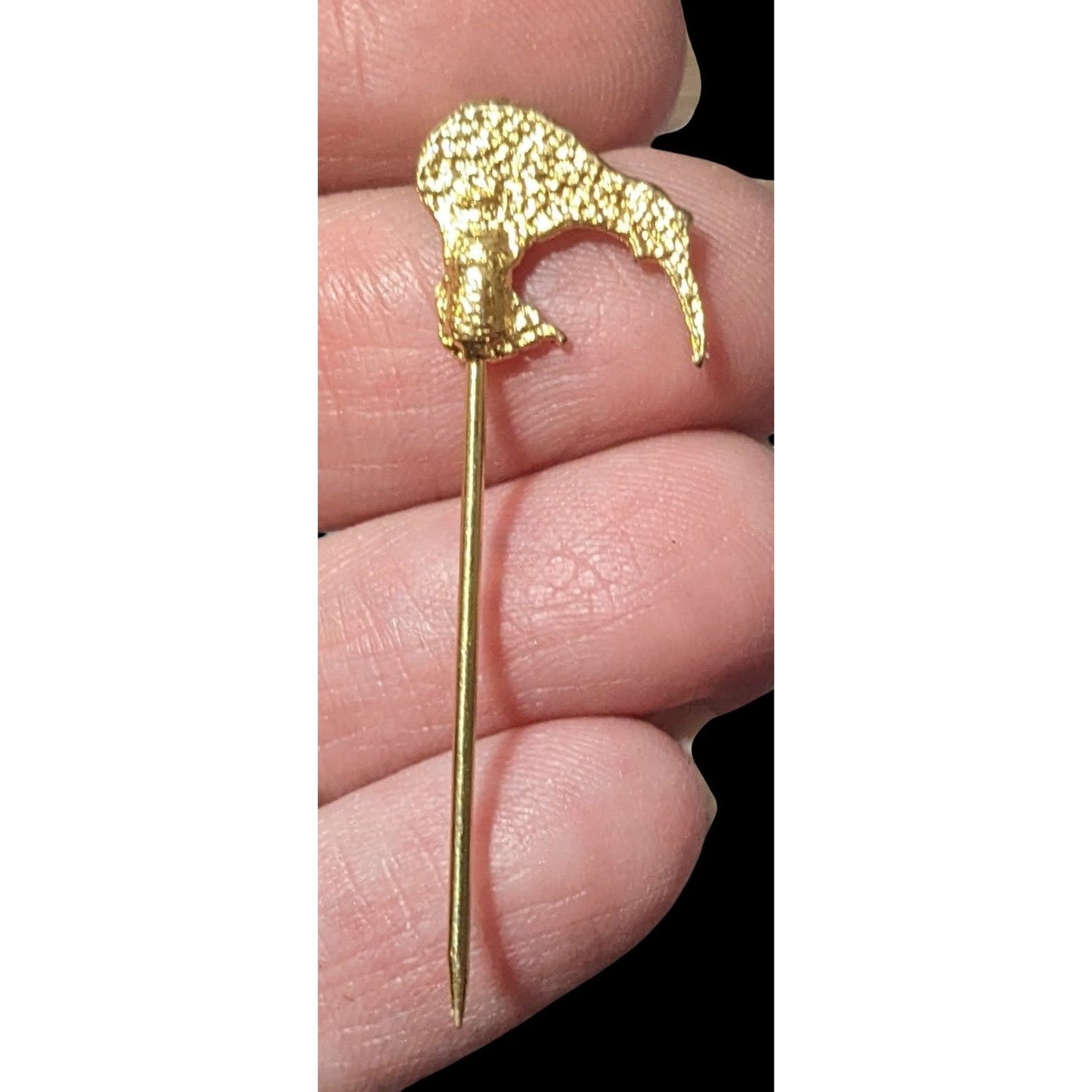Vintage Kiwi Bird Gold Tone Collectible Stick Pin