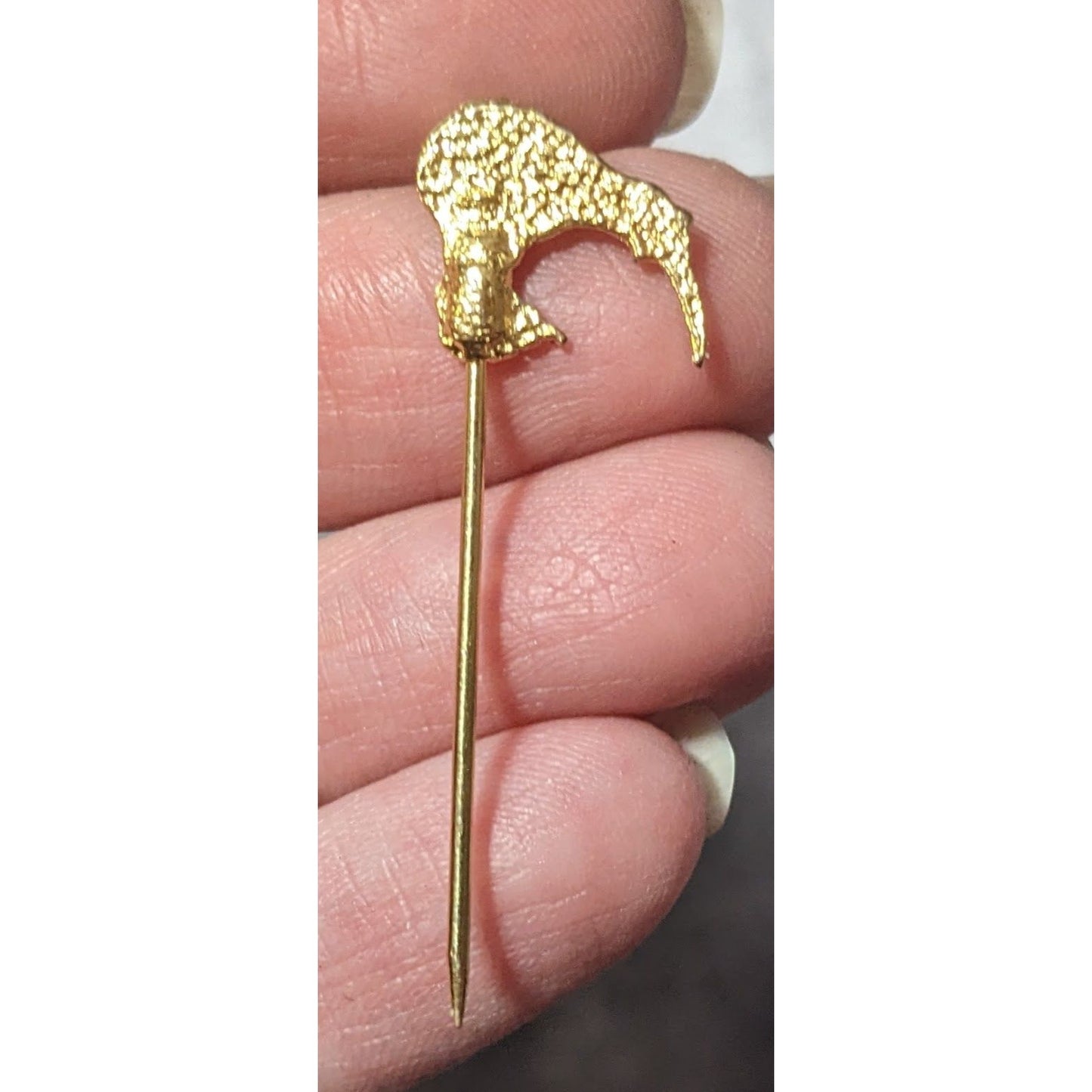 Vintage Kiwi Bird Gold Tone Collectible Stick Pin