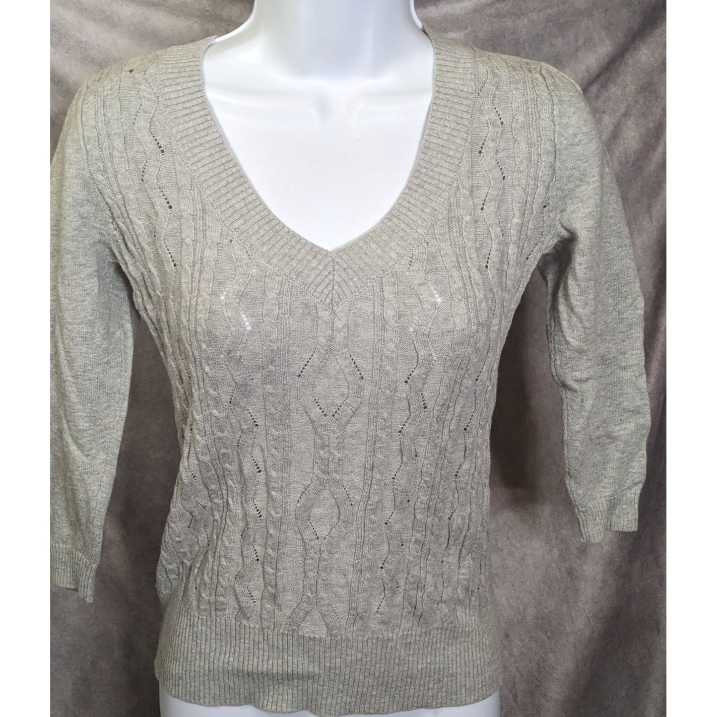 Ann Taylor Loft Petites Grey Sweater