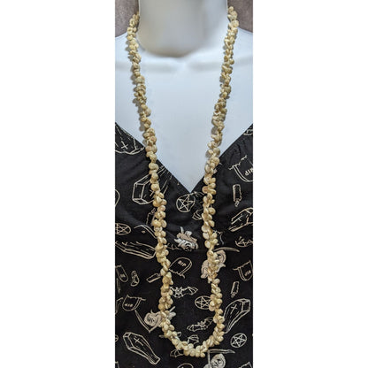 Long Whole Shell Necklace Natural Seashell Beach Boho Coastal Statement Jewelry