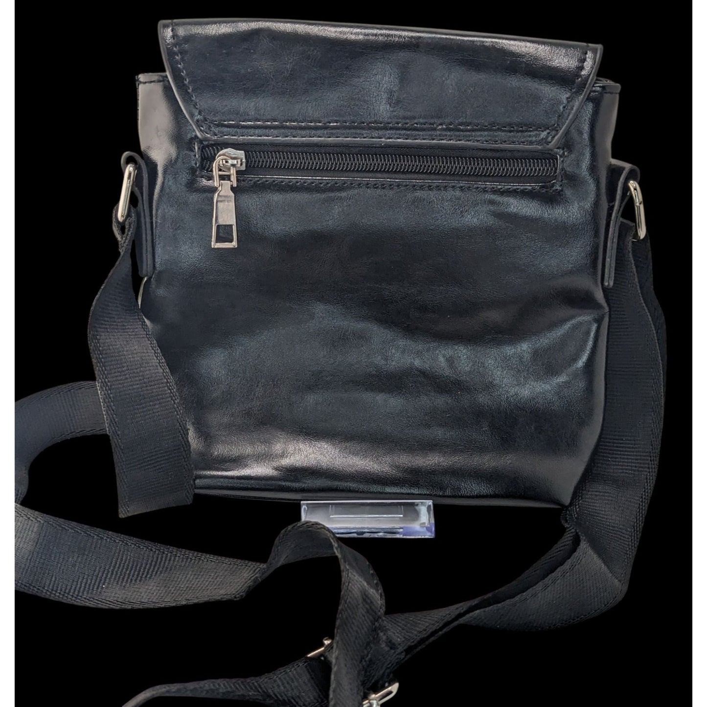 Depuis 1889 Paris France Souvenir Black Crossbody Bag With Studded Design Adjustable Strap & Magnetic Closure