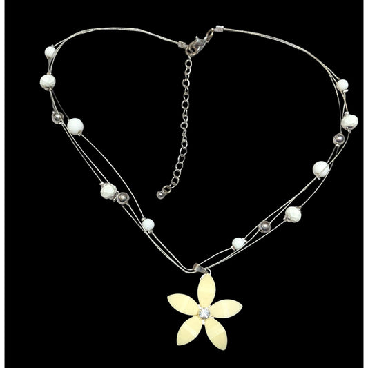 Fairycore Spring Themed Floral Floating Necklace