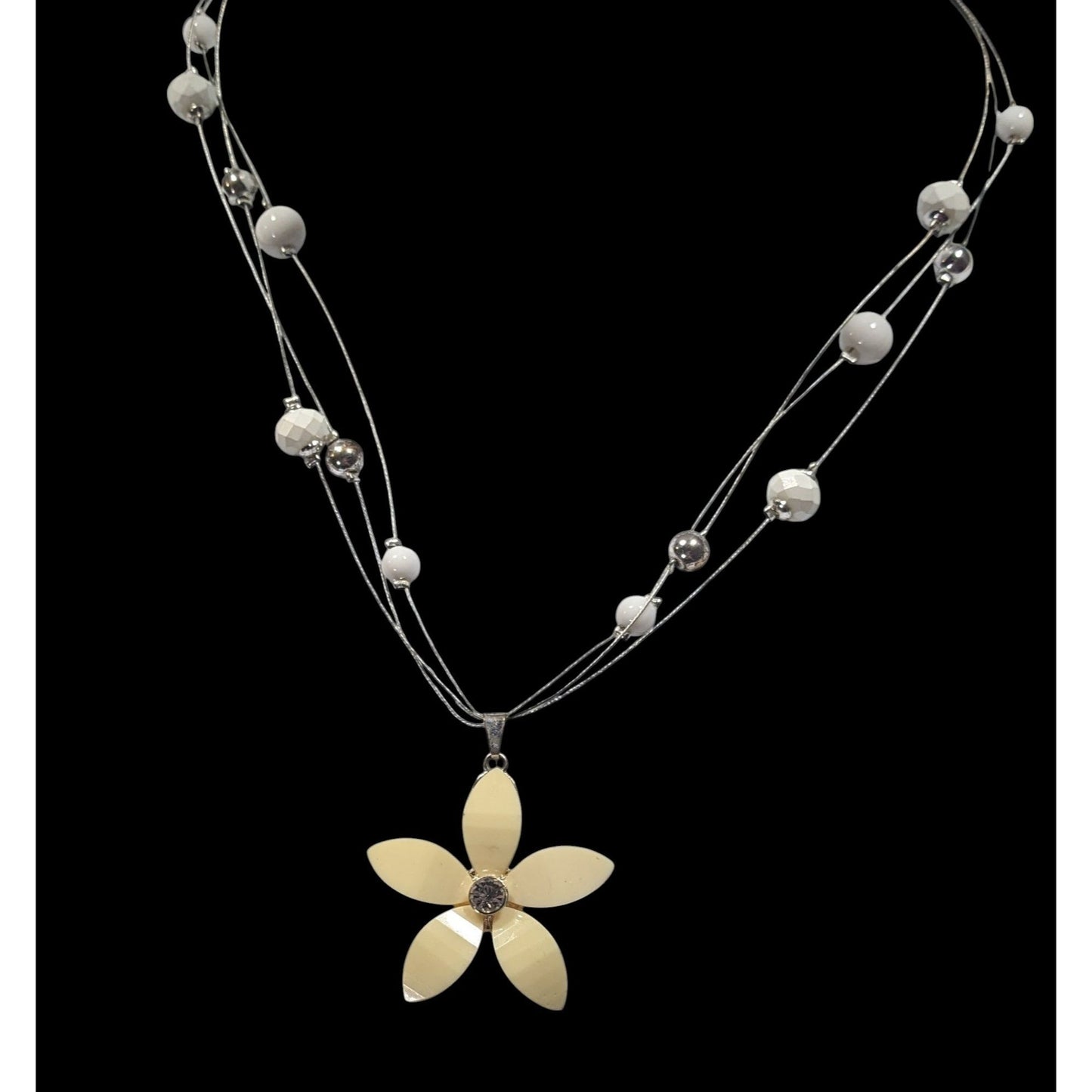 Fairycore Spring Themed Floral Floating Necklace