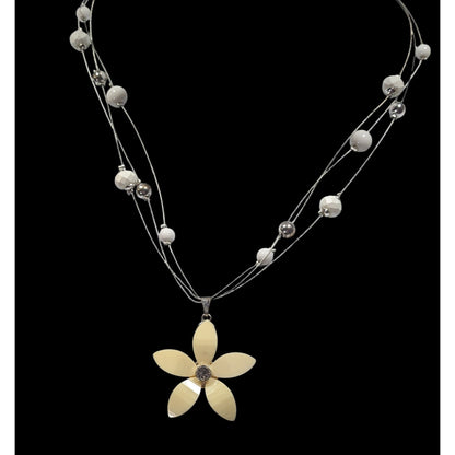 Fairycore Spring Themed Floral Floating Necklace