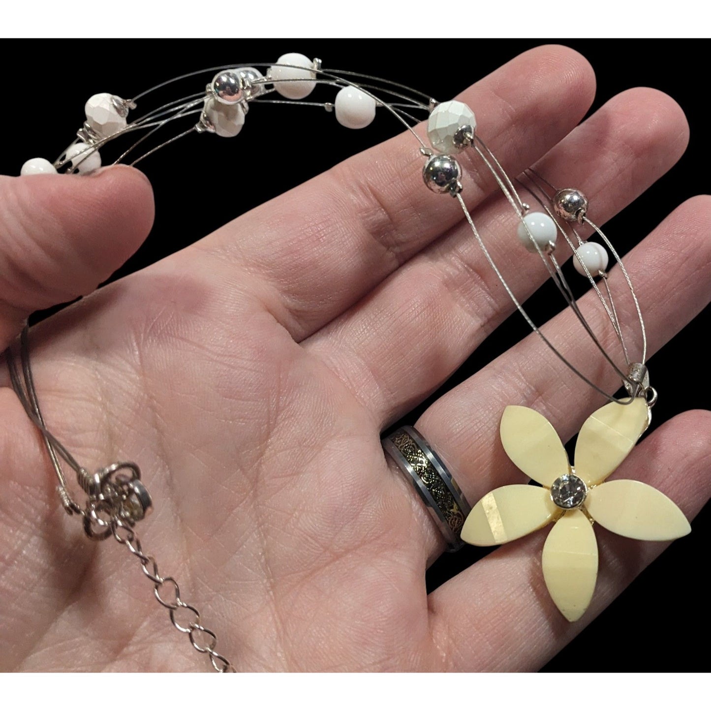 Fairycore Spring Themed Floral Floating Necklace