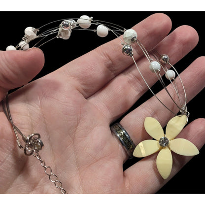 Fairycore Spring Themed Floral Floating Necklace