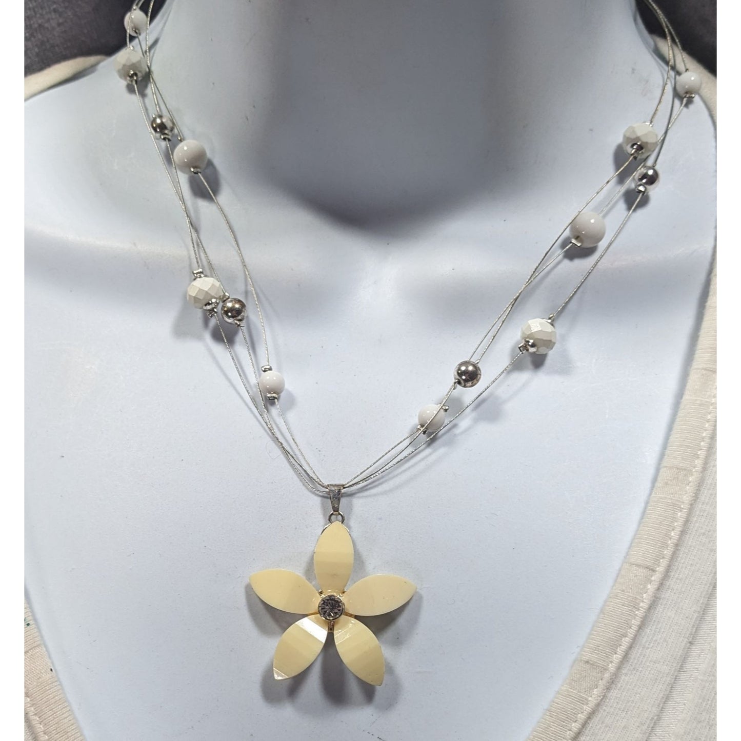 Fairycore Spring Themed Floral Floating Necklace