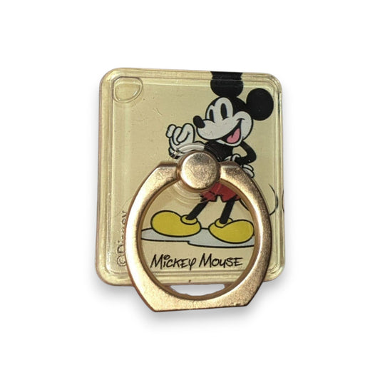 Disney Retro Mickey Mouse Gold Tone Phone Ring Grip 1 1/4 Inch Unused