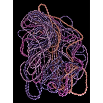 Mermaidcore Y2K Fairycore Purple Pink Multi Strand Beaded Statement Necklace