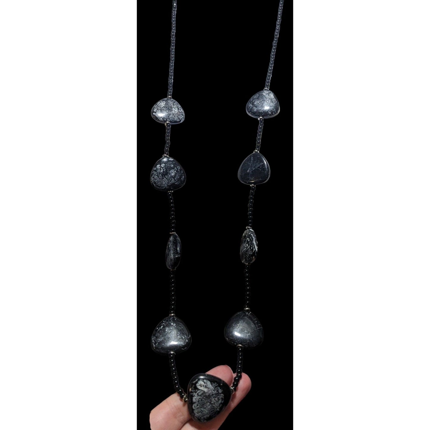 Cato 1946 Black Beaded Necklace