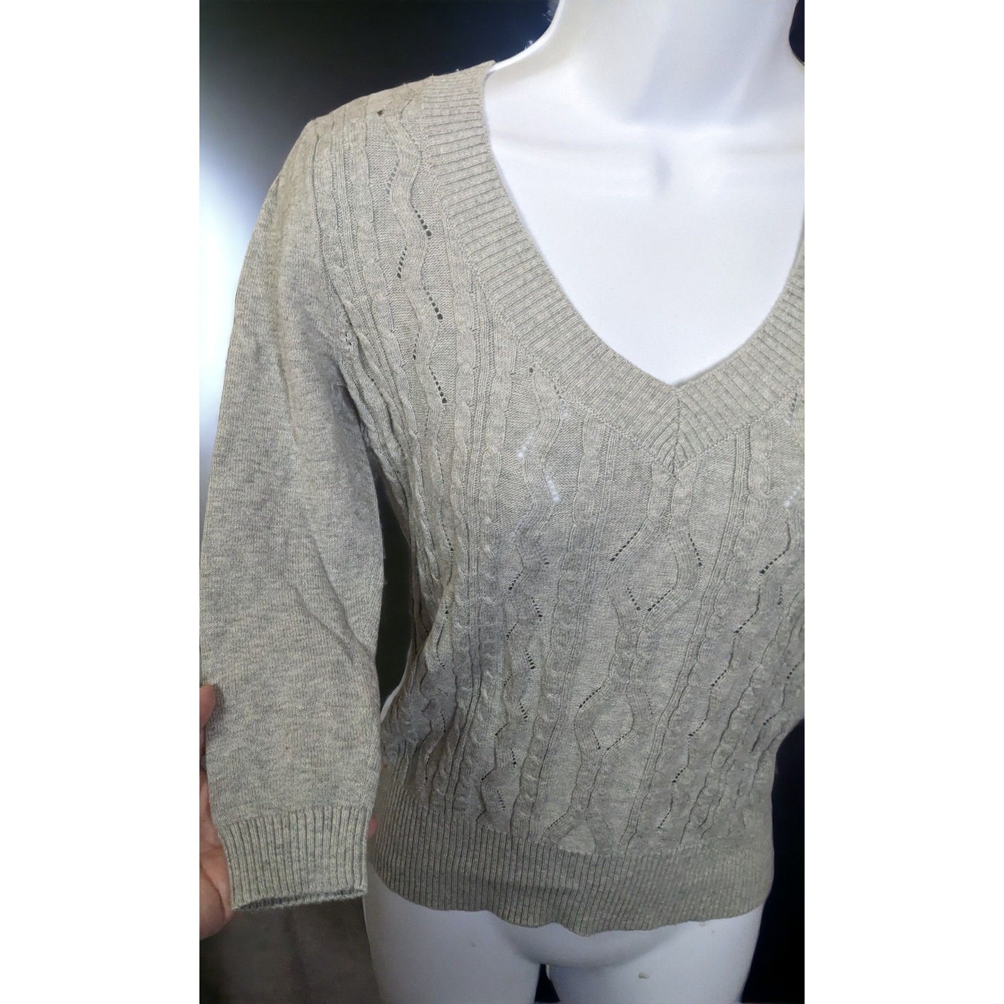 Ann Taylor Loft Petites Grey Sweater