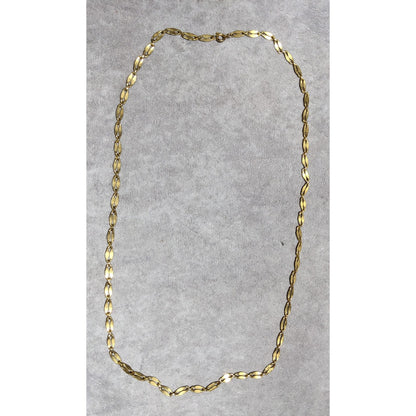 Vintage Gold Oval Link Chain Necklace