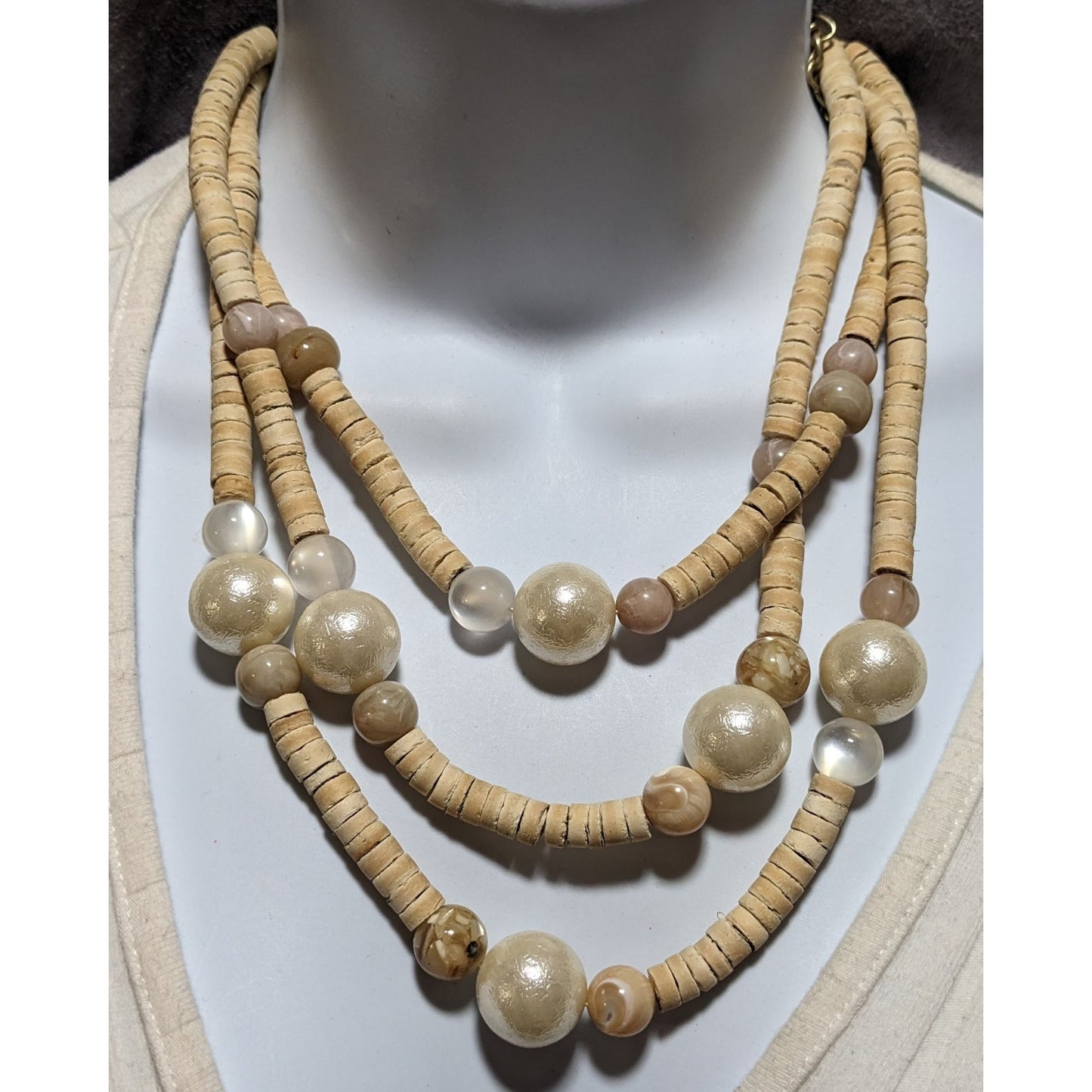 Chico's Wood Bubble Necklace