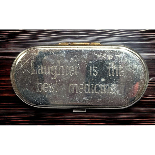 Laughter Is The Best Medicine Silver Pillbox