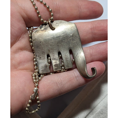 Vintage Silver Elefork Necklace