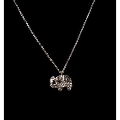 Minimalist Rhinestone Elephant Necklace