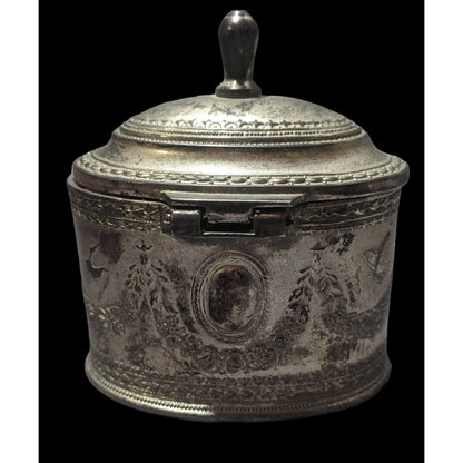 Vintage Silver Lidded Jewelry Box