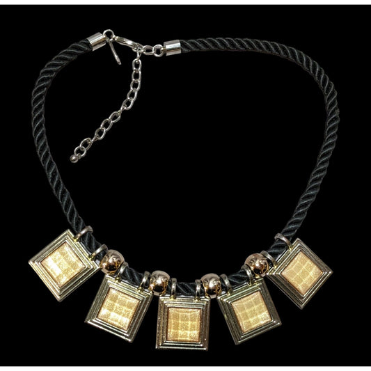 NY Chunky Faceted Gem Geometric Necklace