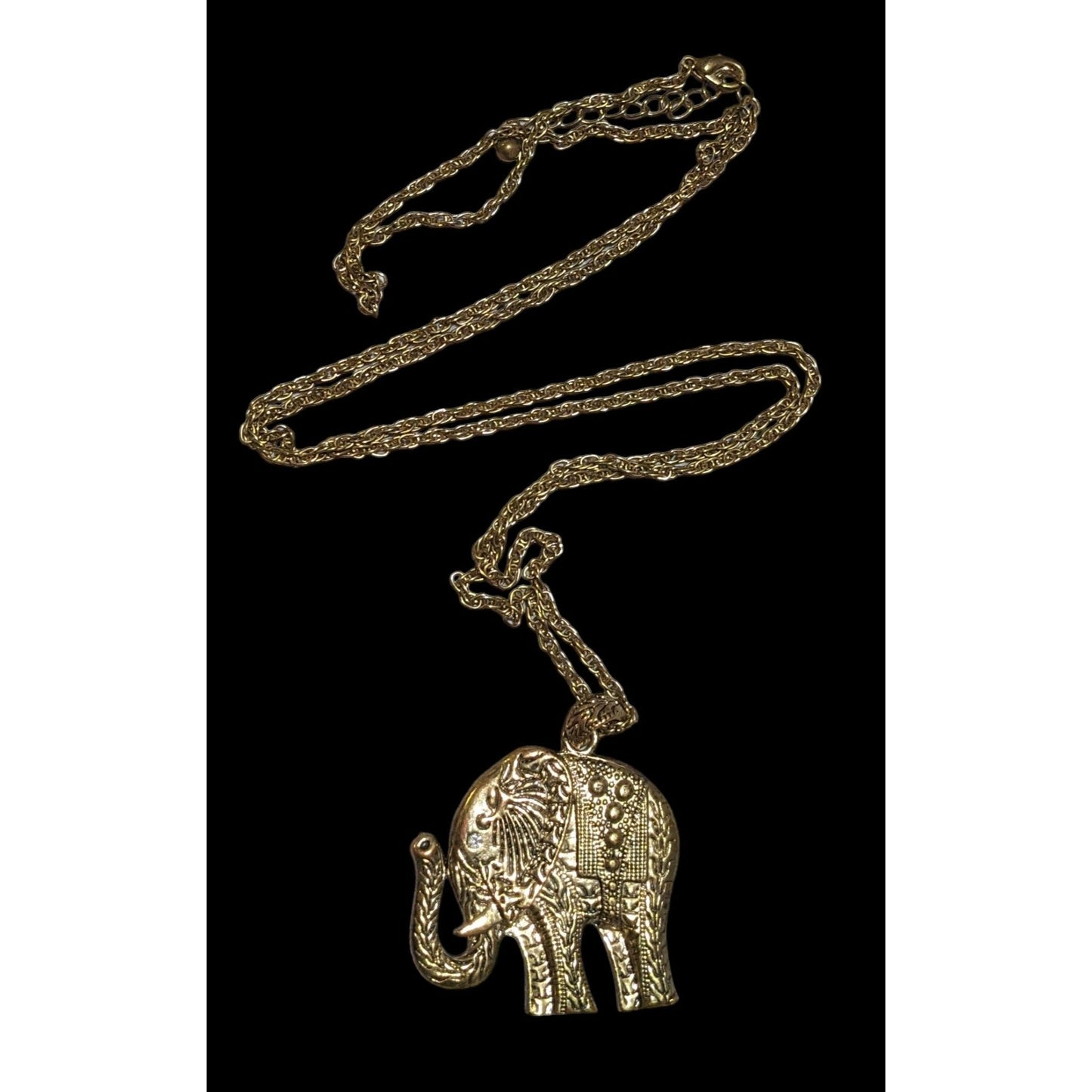 Gold Bohemian Elephant Neckalce