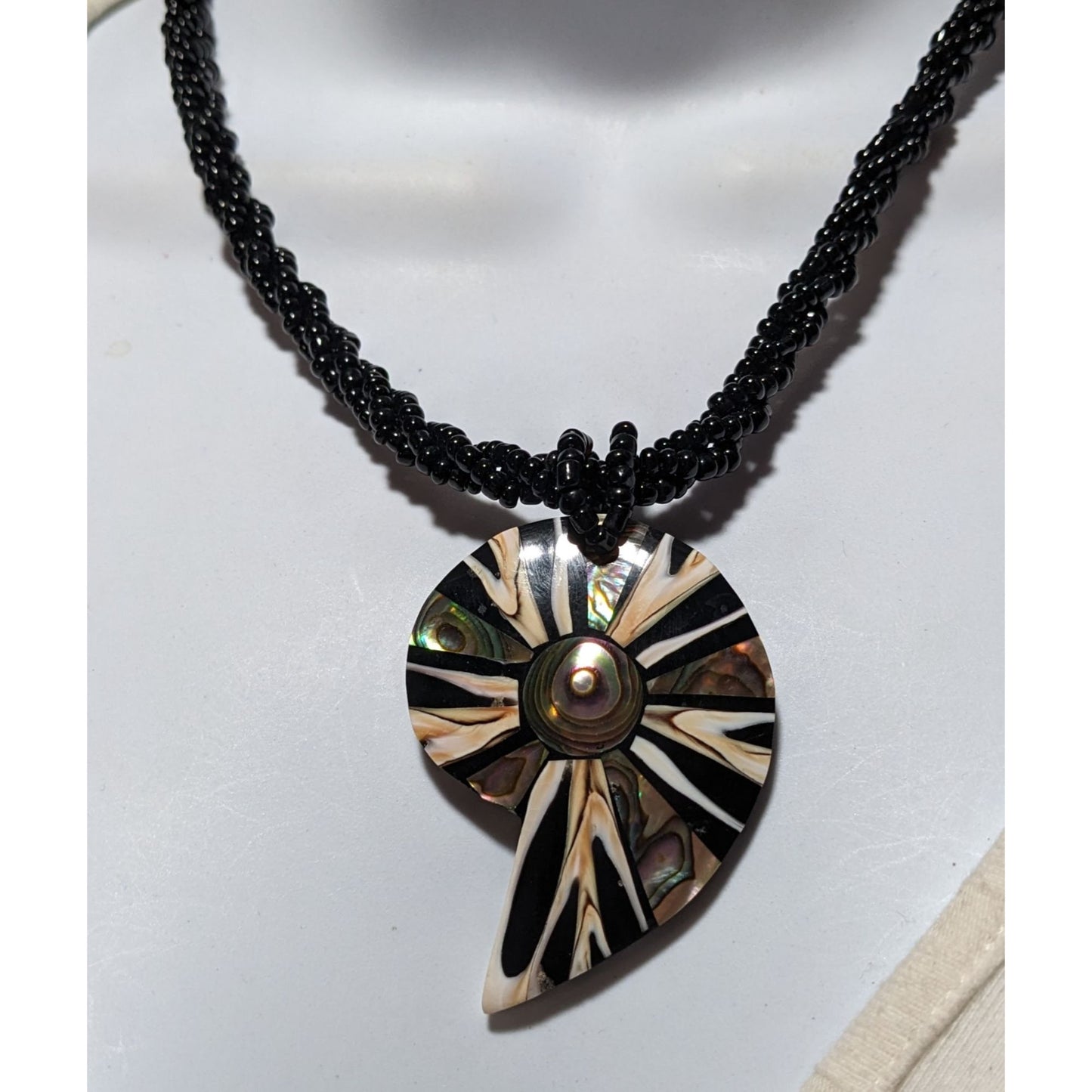 Mother Of Pearl Mosaic Shell Necklace