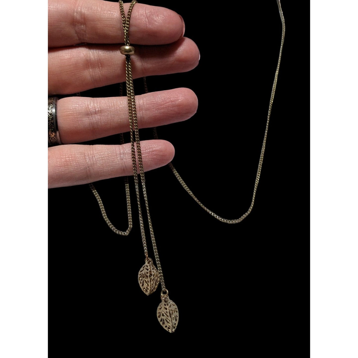 Gold Leaf Charm Bolo Tie Bohemian Necklace