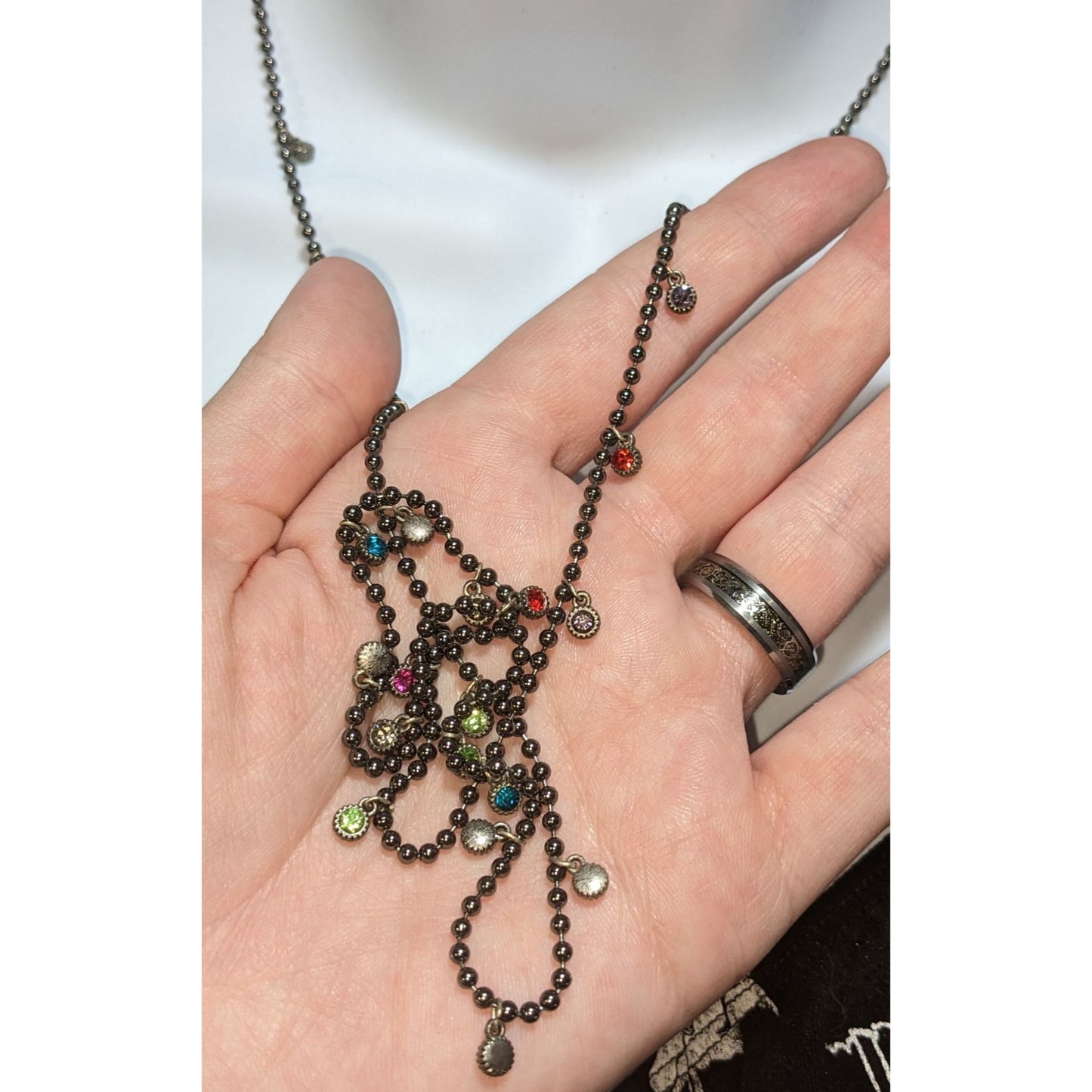 American Eagle Outfitters Rainbow Gem Charm Necklace