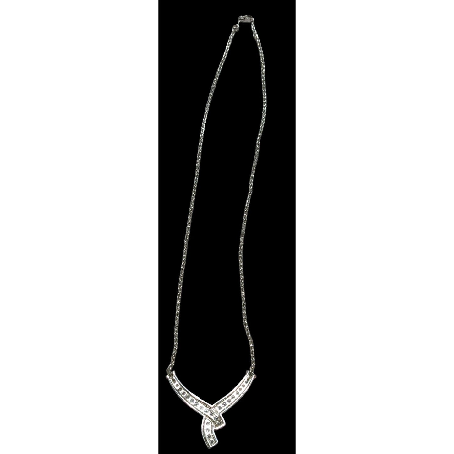 Zales Lab Created White Sapphire And Diamond Accent Twist Necklace