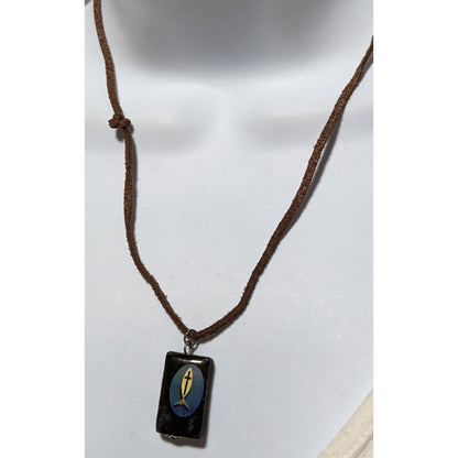 Wooden Ichthys Necklace