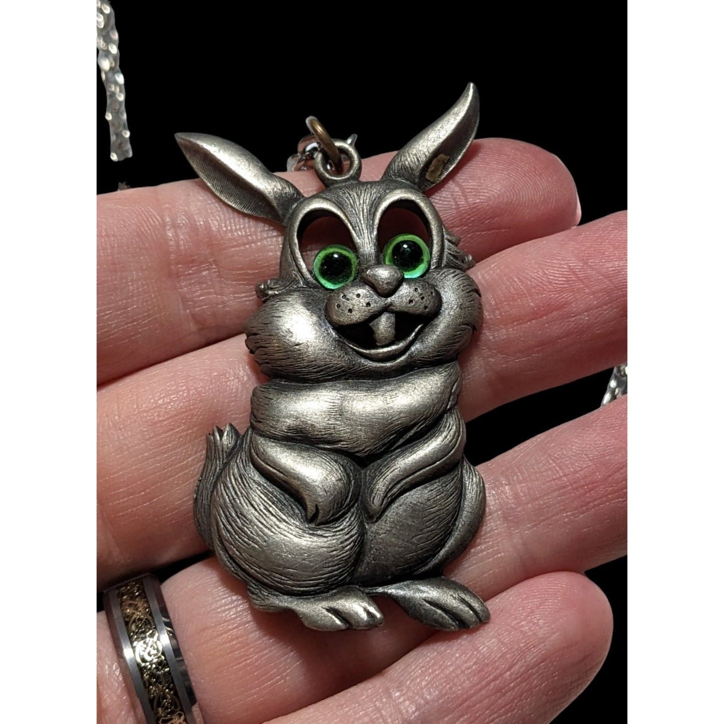 Vintage Jonette Jewelry Bunny Necklace