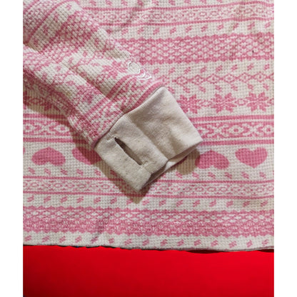 Cuddl Duds Pink And White Thermal