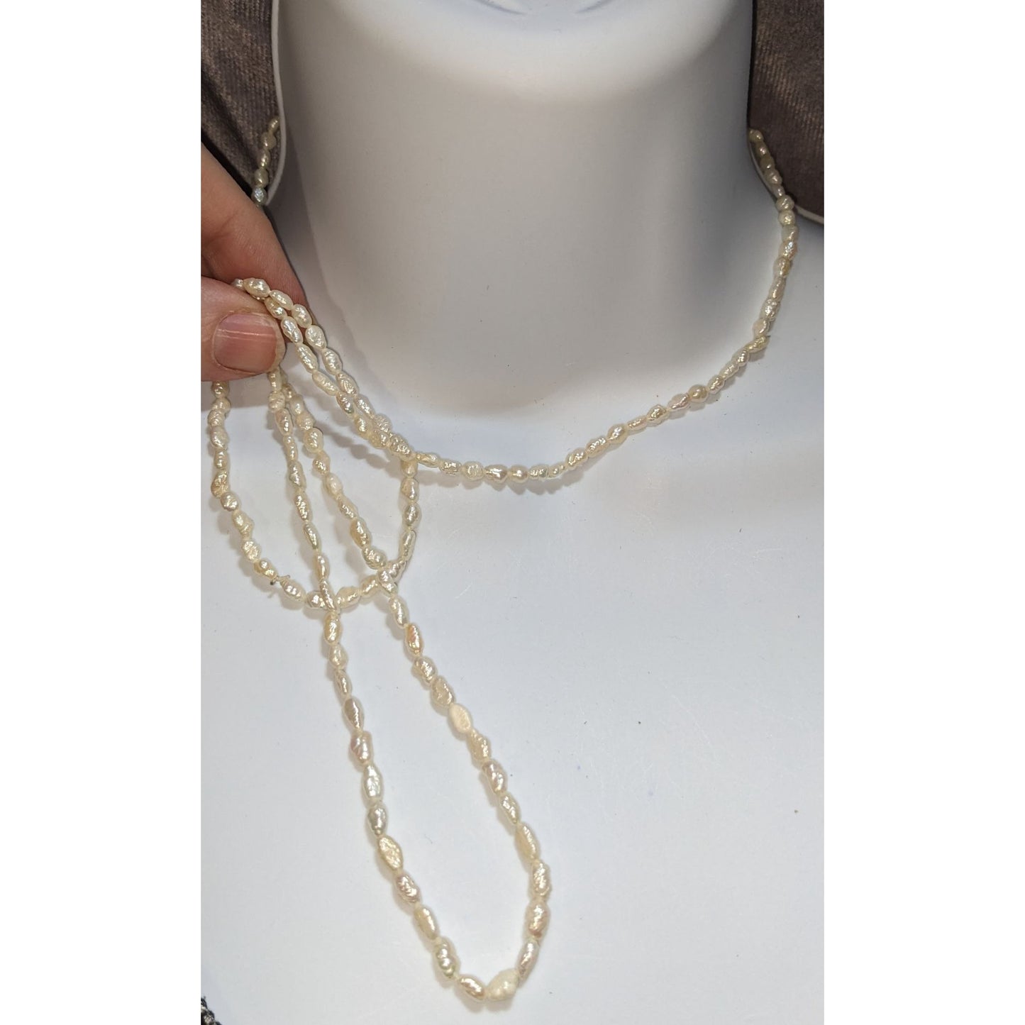 Freshwater Pearl Long Strand Necklace Baroque Pearl Layering Classic Elegant Jewelry
