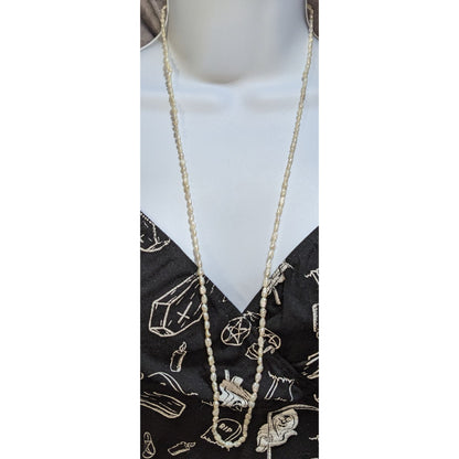 Freshwater Pearl Long Strand Necklace Baroque Pearl Layering Classic Elegant Jewelry